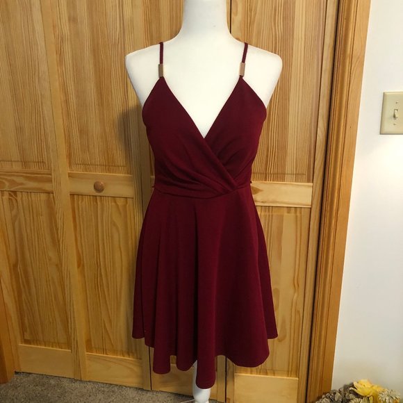 papaya red dress